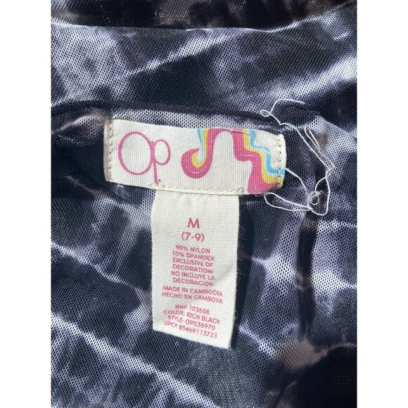 Vintage Y2K Dress 2000s Beach Cover Up Black & White Tie Dye Surfer Size Small - Picture 5 of 6